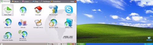 Eee OS versus Windows XP